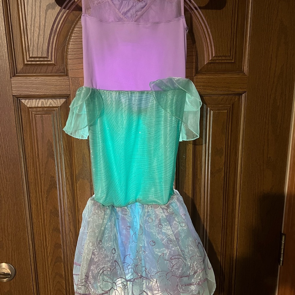 Disney Princess Ariel Little Mermaid Green and Purple Frill Dress Up Costume